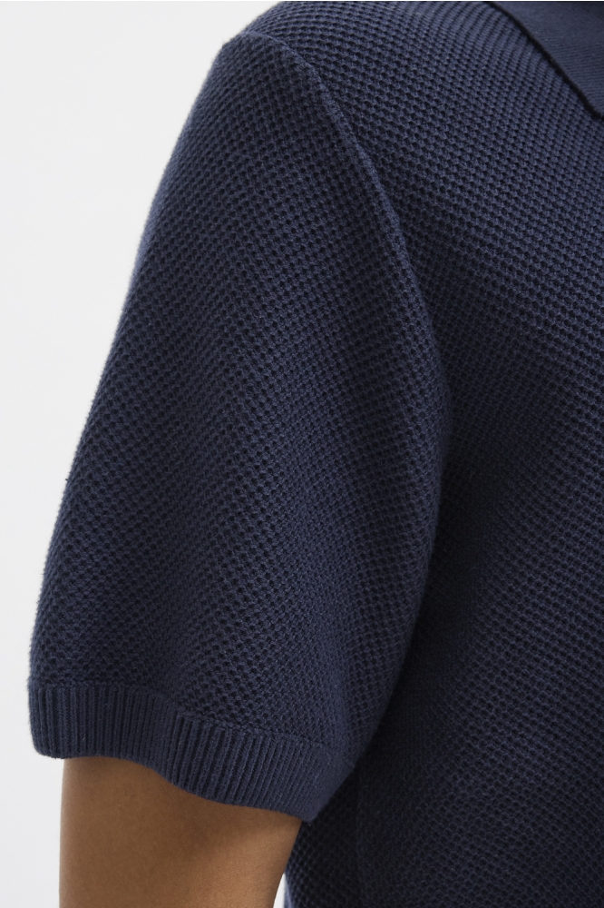 JPRCCEASTON KNIT SPLIT NECK SS SN 12273012 Night Sky